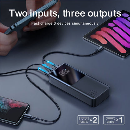 Joyroomin ulkoinen akku, 20000mAh, 22.5W, QC + PD, 1 x USB-C - 2 x USB-A, Musta JR-QP192