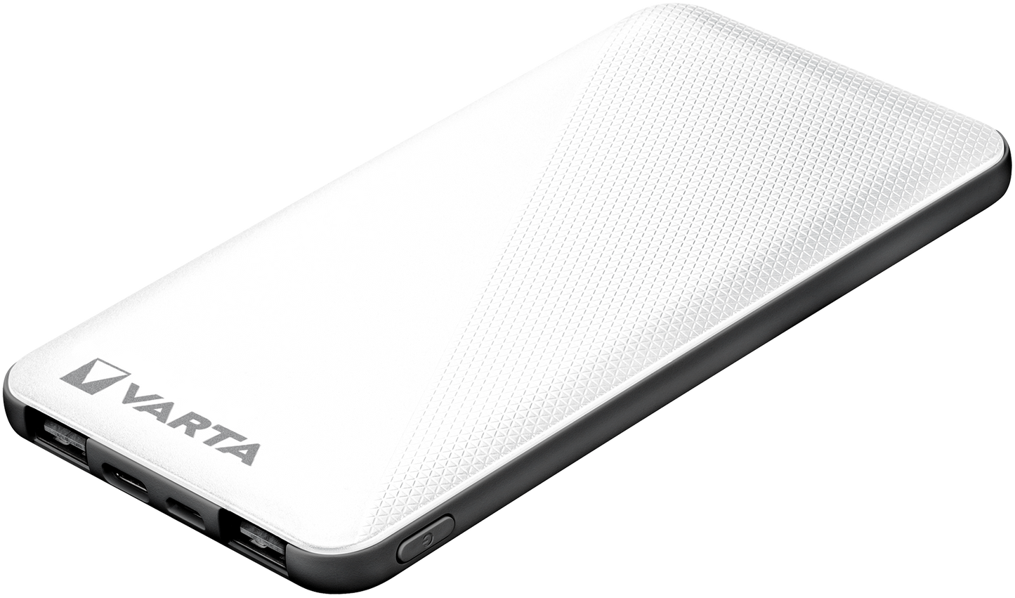 Varta Energy ulkoinen akku, 5000mAh, 15W, 2 x USB-A - 1 x USB-C, valkoinen