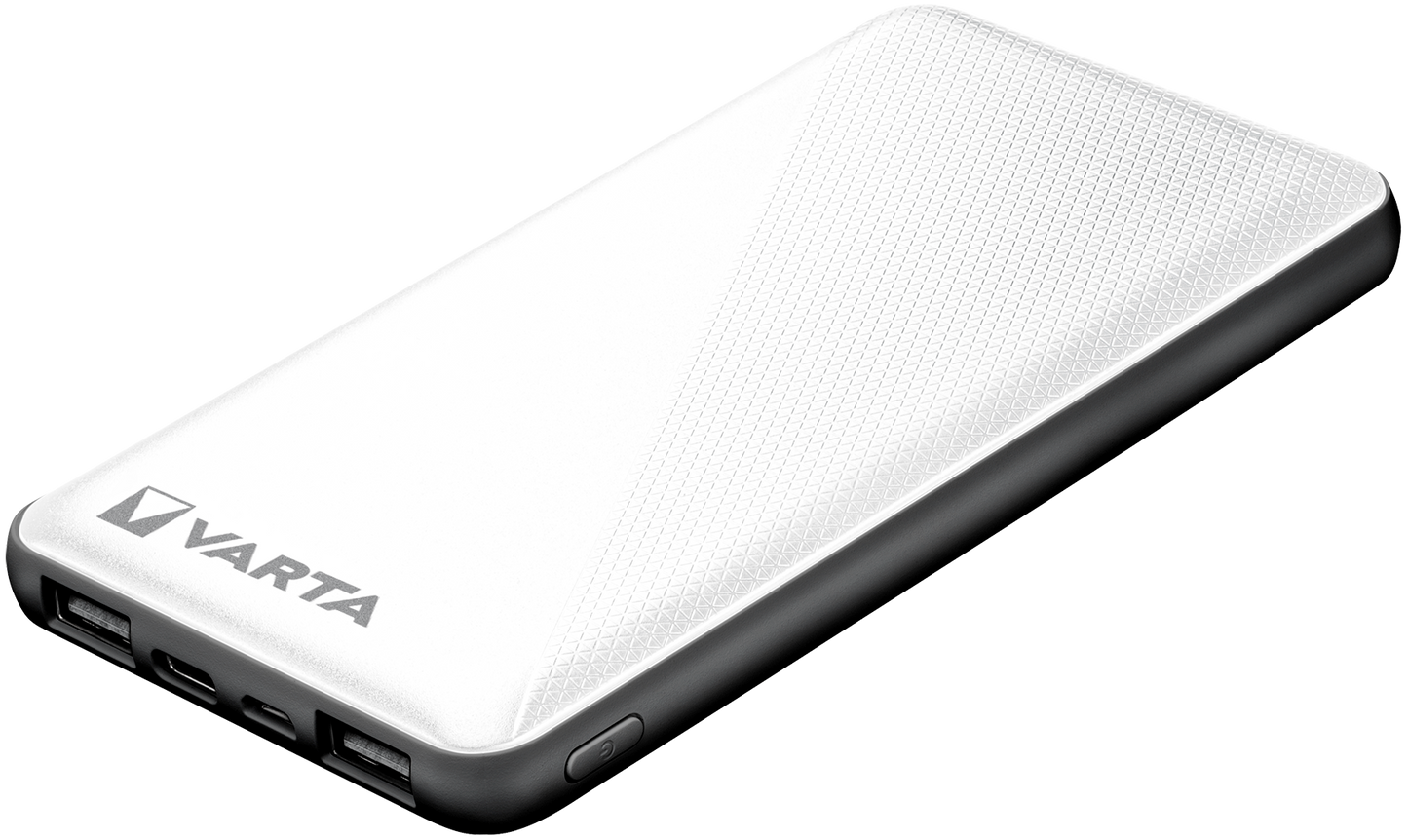Varta Energy ulkoinen akku, 10000mAh, 15W, 2 x USB-A - 1 x USB-C, valkoinen