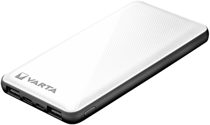 Varta Energy ulkoinen akku, 10000mAh, 15W, 2 x USB-A - 1 x USB-C, valkoinen