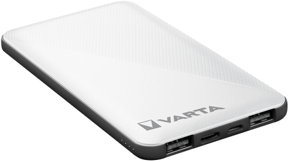 Varta Energy ulkoinen akku, 5000mAh, 15W, 2 x USB-A - 1 x USB-C, valkoinen