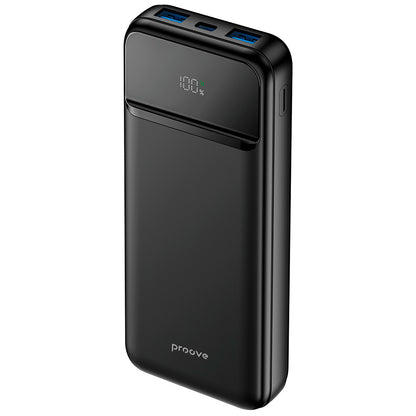 Proove Illuminator 2 ulkoinen akku, 10000mAh, 22.5W, QC + PD, 2 x USB-A - 1 x USB-C, Musta PBIP10212201