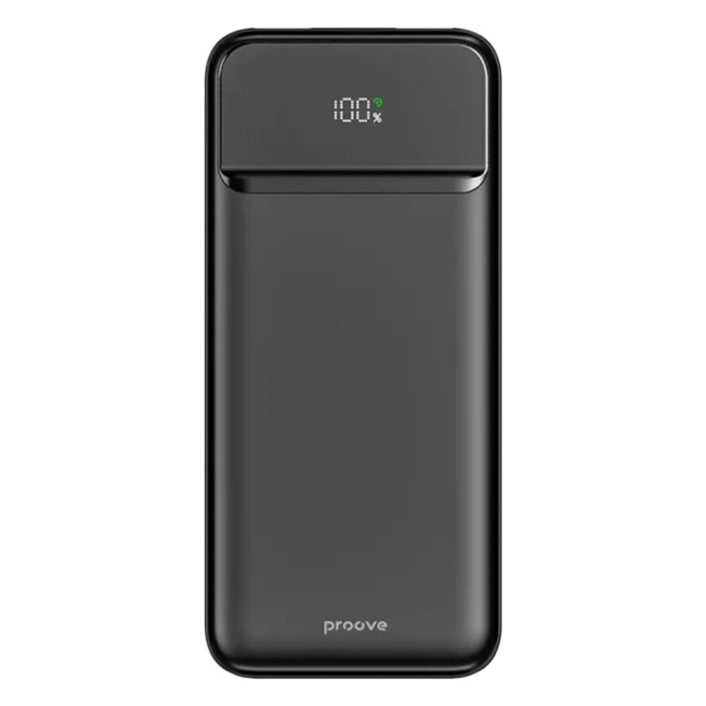 Proove Illuminator 2 ulkoinen akku, 10000mAh, 22.5W, QC + PD, 2 x USB-A - 1 x USB-C, Musta PBIP10212201