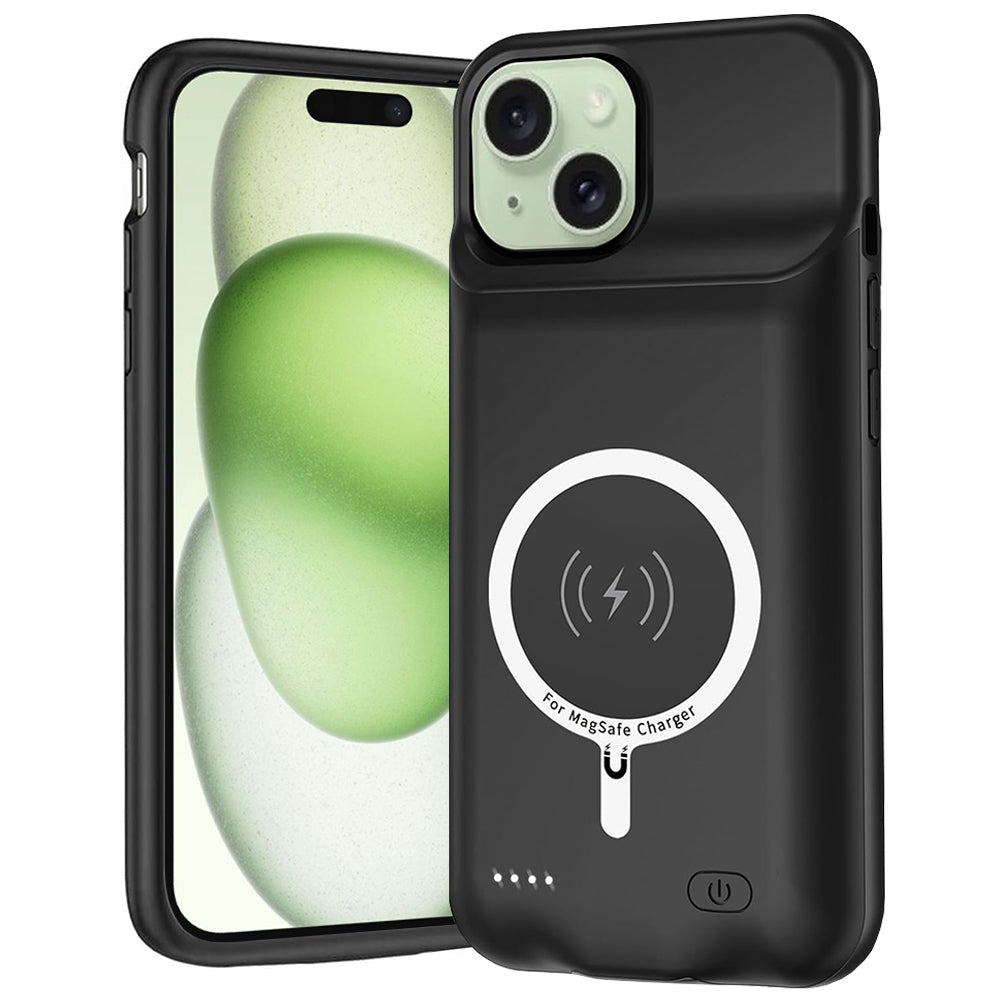 Ulkoinen Akkukotelo Langaton Techsuit Power Pro Battery Apple iPhone 15:lle, 7000mAh, Musta