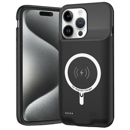 Langaton Techsuit Power Pro Battery -suojakotelo Apple iPhone 15 Prolle, 7000mAh, Musta
