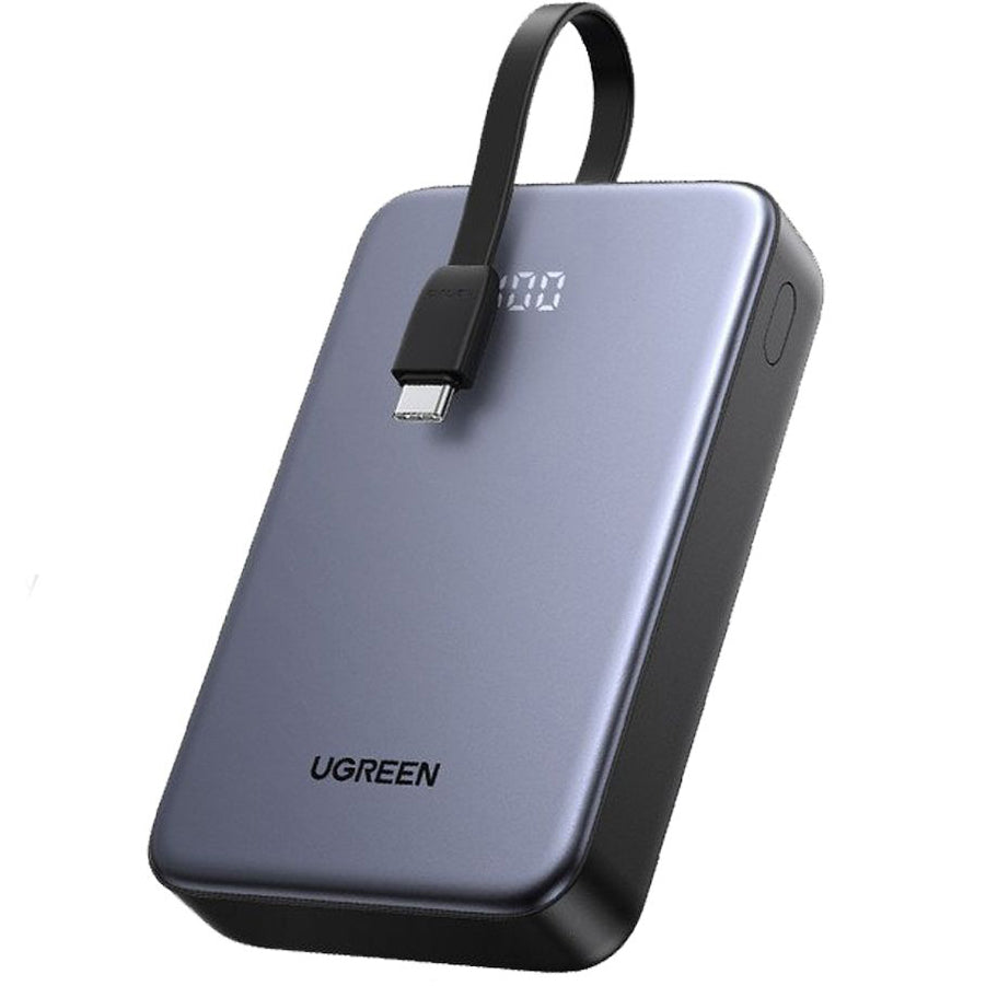 UGREEN PB505 Ulkoinen Akku, 20000mAh, 22.5W, QC + PD, 1 x USB-A - 2 x USB-C, Harmaa