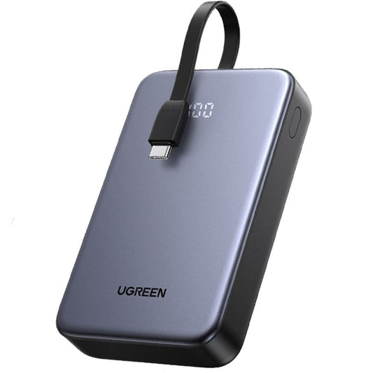 UGREEN PB505 Ulkoinen Akku, 20000mAh, 22.5W, QC + PD, 1 x USB-A - 2 x USB-C, Harmaa