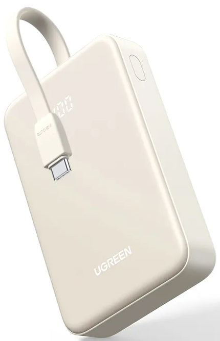UGREEN PB521 Ulkoinen Akku, 20000mAh, 30W, QC + PD, 1 x USB-A - 2 x USB-C, Valkoinen