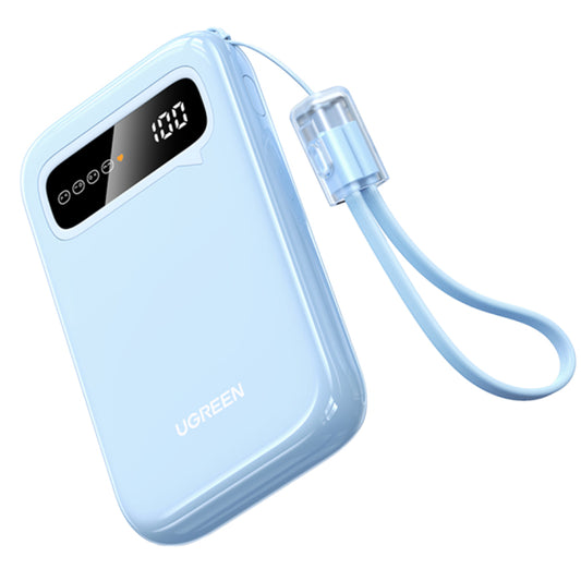 UGREEN PB522 Ulkoinen Akku, 10000mAh, 20W, QC + PD, 1 x USB-A - 1 x USB-C, Sininen