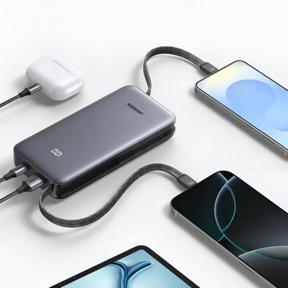 UGREEN PB528 (55985B) Ulkoinen Akku, 20000mAh, 30W, QC + PD, 1 x USB-A - 3 x USB-C, Harmaa