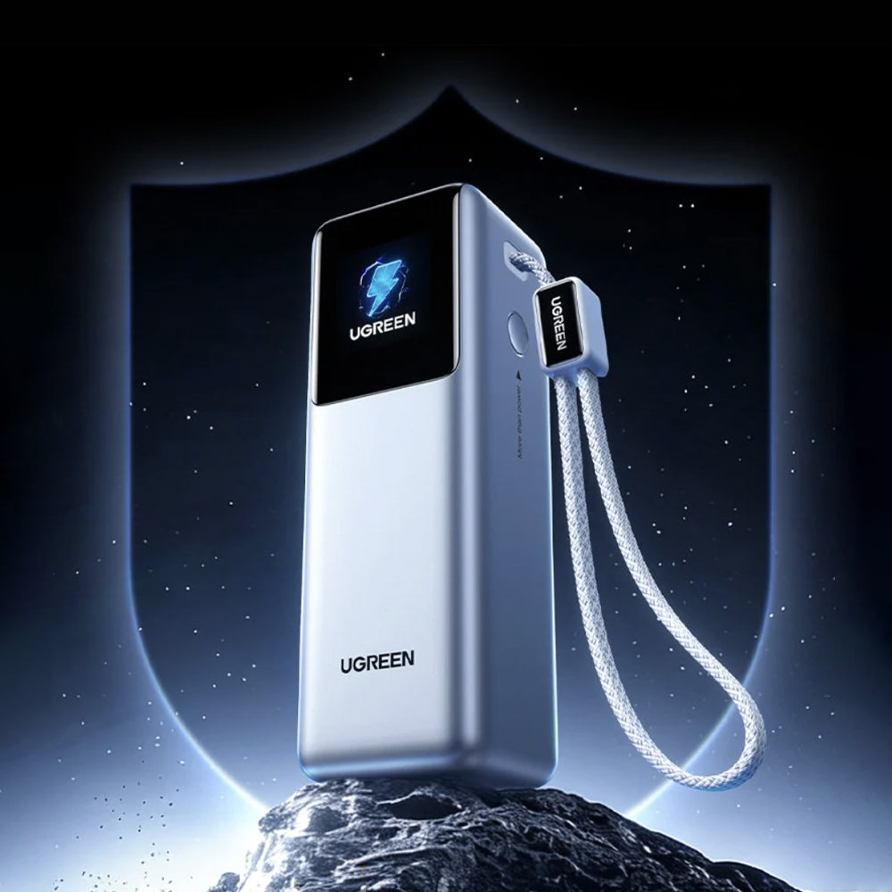 UGREEN PB728 External Battery (75702B), 25000mAh, 200W, QC + PD, 1 x USB-A - 3 x USB-C, Gray