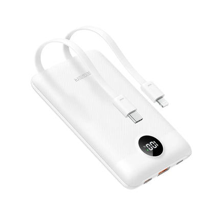 Ulkoinen akku Veger C11C, 10000mAh, 22.5W, QC + PD, 1 x Lightning - 1 x USB-A - 2 x USB-C, Valkoinen