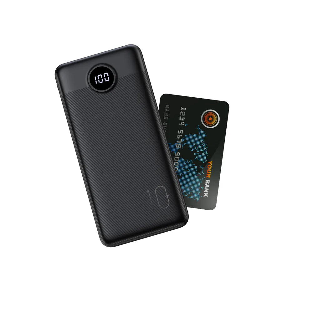 Ulkoinen akku Veger L10S, 10000mAh, 20W, QC + PD, 1 x USB-C - 2 x USB-A, Musta