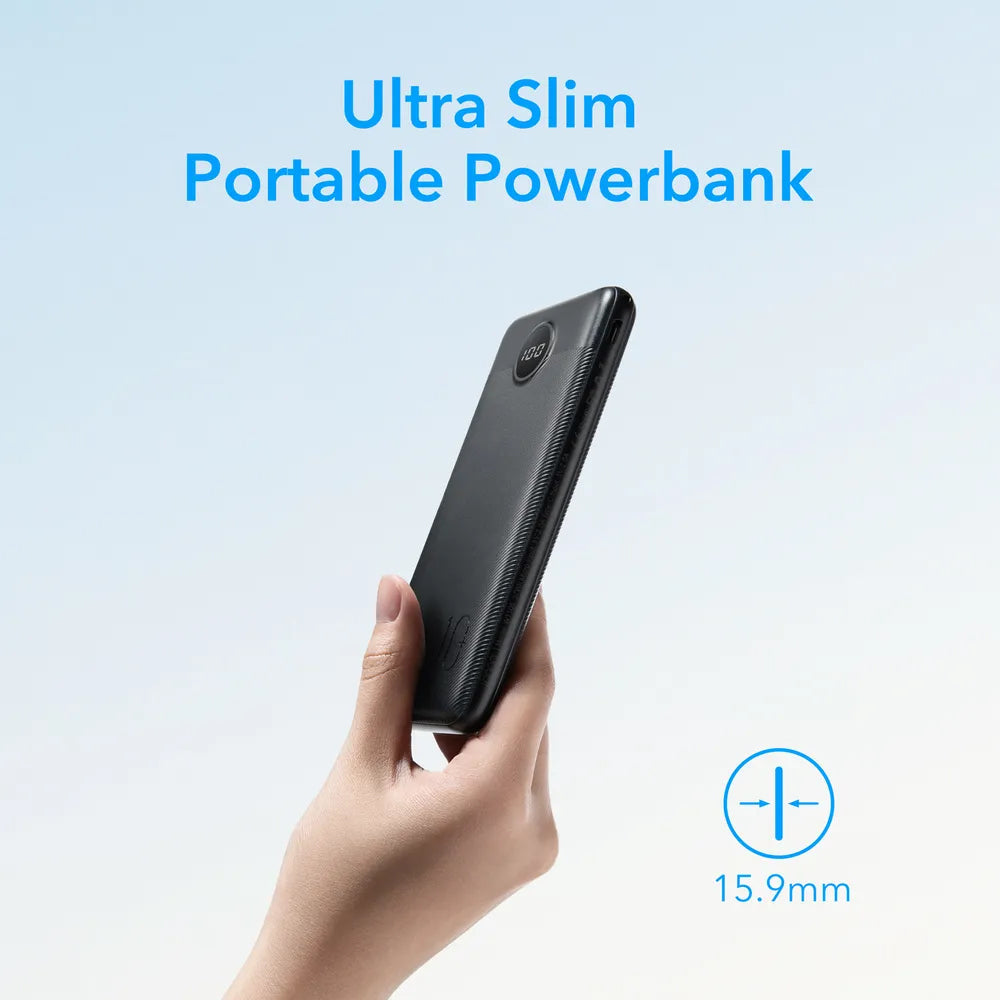 Ulkoinen akku Veger L10S, 10000mAh, 20W, QC + PD, 1 x USB-C - 2 x USB-A, Musta