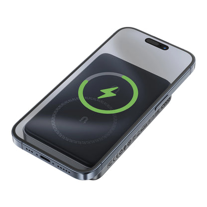 Langaton ulkoinen akku Acefast M10, 10000mAh, 30W, PD + FQI, 1 x QI - 2 x USB-C, Musta