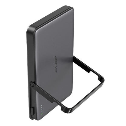 Langaton ulkoinen akku Acefast M16, 5000mAh, 18W, PD + FQI, 1 x QI - 1 x USB-C, Musta