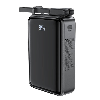 Ulkoinen akku Acefast M4, 20000mAh, 67W, PD, 1 x USB-A - 2 x USB-C, Musta