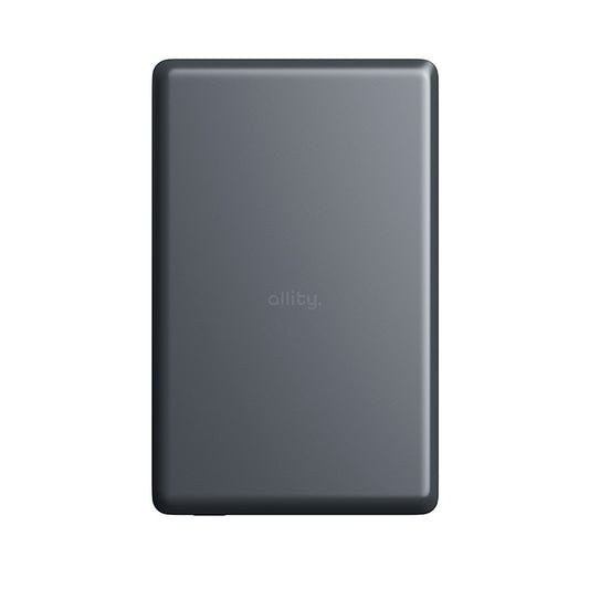 Allity langaton ulkoinen akku. APB-300, 5000mAh, 20W, PD + FQI, 1 x QI - 1 x USB-C, Harmaa