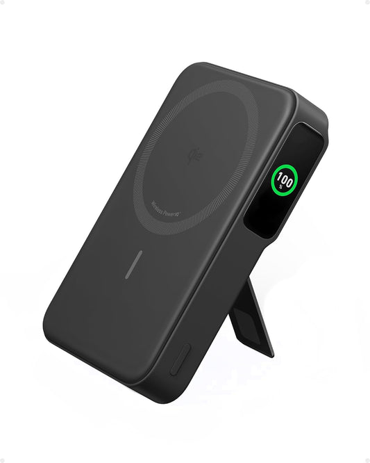 Anker MagGo langaton ulkoinen akku, 10000mAh, 27W, PD + FQI, 1 x QI - 1 x USB-C, Musta A1654011