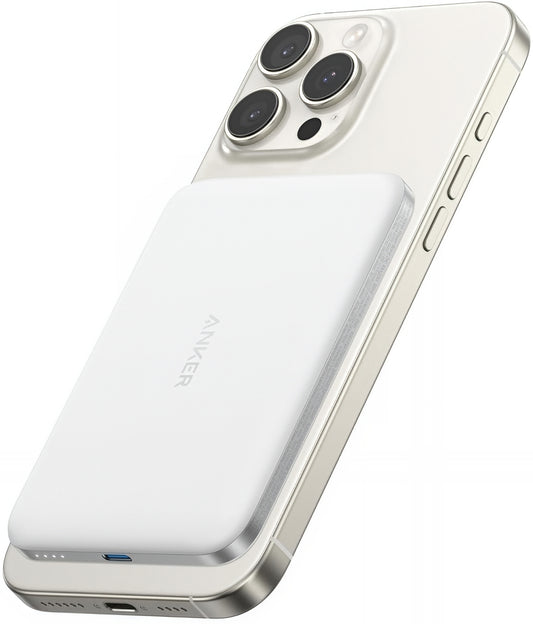 Anker Nano langaton ulkoinen akku, 5000mAh, 20W, PD + FQI, 1 x QI - 1 x USB-C, Valkoinen A1665H21