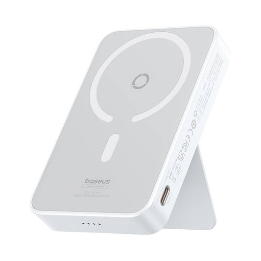 Baseus MagPro PPCXZ05 langaton ulkoinen akku, 5000mAh, 20W, PD + FQI, 1 x QI - 1 x USB-C, Valkoinen P10064101223-00