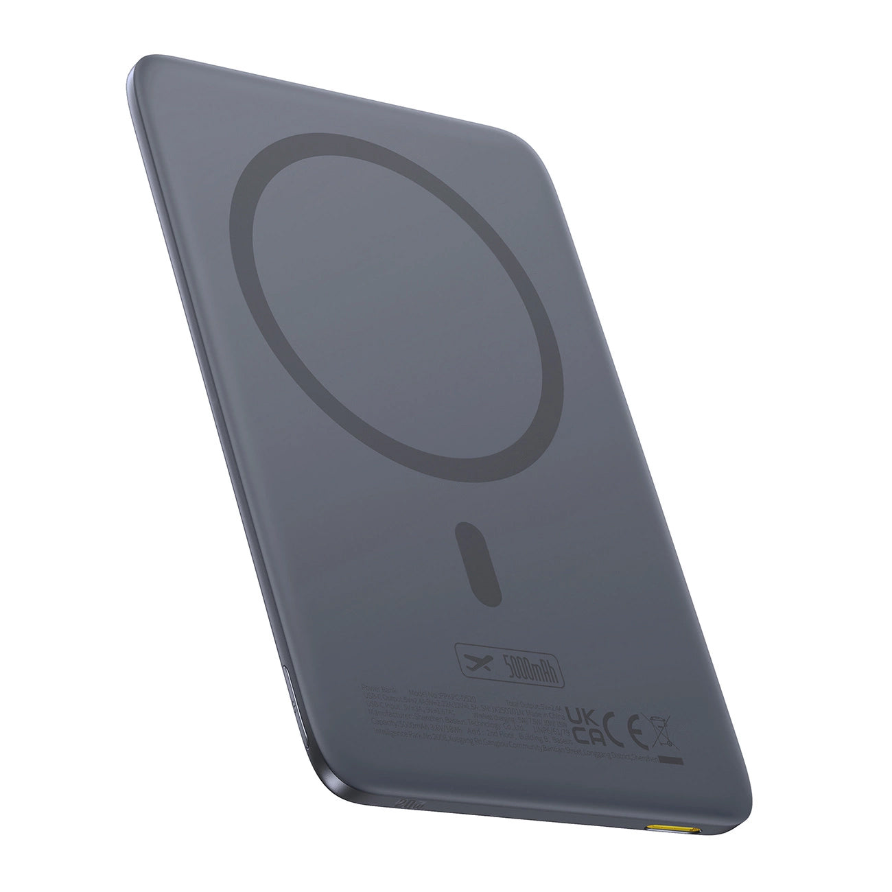 Baseus PicoGo AM41 langaton ulkoinen akku, 5000mAh, 20W, PD + FQI, 1 x QI - 1 x USB-C, harmaa P1007680C813-00