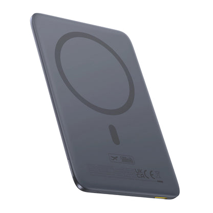 Baseus PicoGo AM41 langaton ulkoinen akku, 5000mAh, 20W, PD + FQI, 1 x QI - 1 x USB-C, harmaa P1007680C813-00
