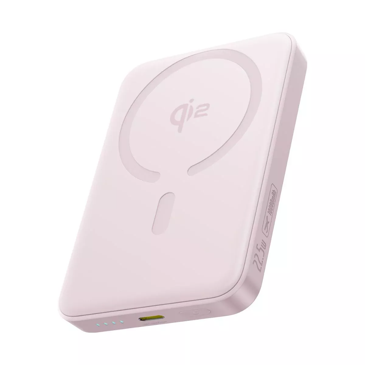 Baseus Enerfill FM12 langaton ulkoinen akku, 10000mAh, 22.5W, PD + FQI, 1 x QI - 1 x USB-C, Vaaleanpunainen E0028502