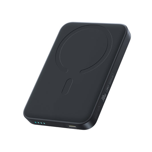 Langaton ulkoinen akku Baseus EnerFill FM11, 10000mAh, 30W, PD + FQI, 1 x QI - 1 x USB-C, Musta