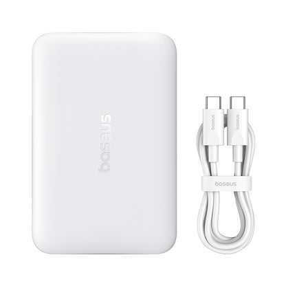 Langaton ulkoinen akku Baseus EnerFill FM11, 10000mAh, 30W, PD + FQI, 1 x QI - 1 x USB-C, Valkoinen