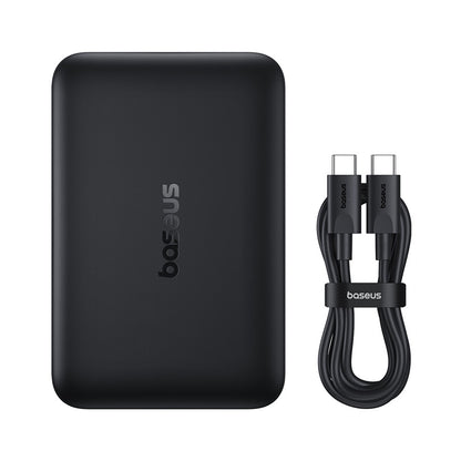 Langaton ulkoinen akku Baseus EnerFill FM11, 10000mAh, 30W, PD + FQI, 1 x QI - 1 x USB-C, Musta
