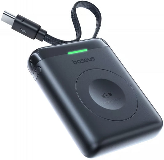 Langaton ulkoinen akku Baseus EnerFill FW11 Apple Watch Seriesille, 1640mAh, 5W, 1 x QI, Musta E0205301