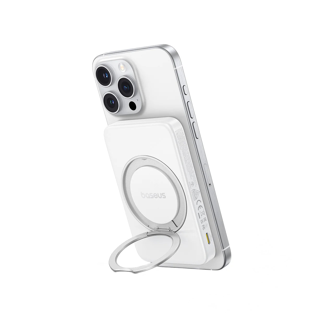 Baseus PicoGo langaton ulkoinen akku, 5000mAh, 20W, PD + FQI, 1 x QI - 1 x USB-C, Valkoinen P10076800213-01