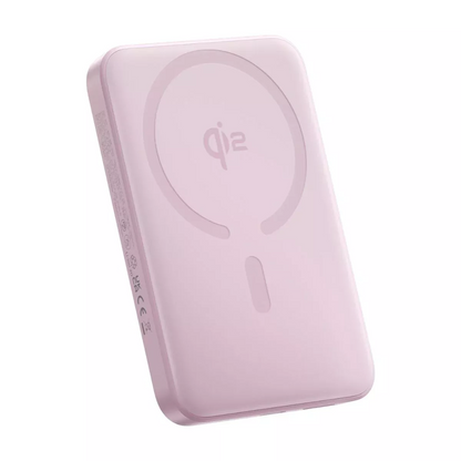 Baseus Enerfill FM12 langaton ulkoinen akku, 10000mAh, 22.5W, PD + FQI, 1 x QI - 1 x USB-C, Vaaleanpunainen E0028502