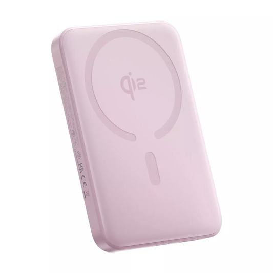 Baseus Enerfill FM12 langaton ulkoinen akku, 10000mAh, 22.5W, PD + FQI, 1 x QI - 1 x USB-C, Vaaleanpunainen E0028502