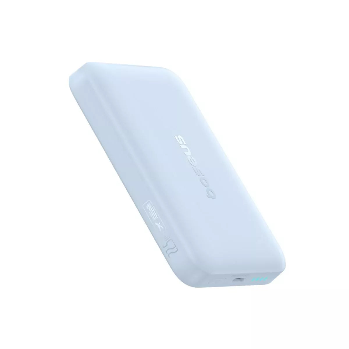 Langaton ulkoinen akku Baseus EnerFill FM11 Ultra-Mini, 10000mAh, 22,5W, PD + FQI, 1 x QI - 1 x USB-C, Sininen P1008210E313-00