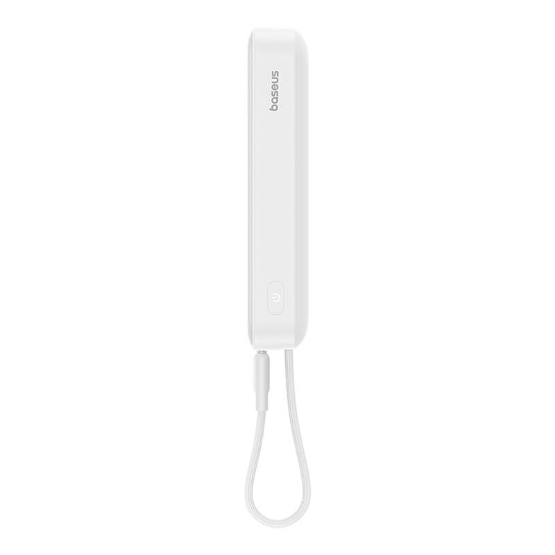 Langaton Baseus Magnetic Mini -ulkoinen akku, 10000mAh, 20W, PD + FQI, 1 x Lightning - 1 x QI - 1 x USB-C, Valkoinen P10022109223-00