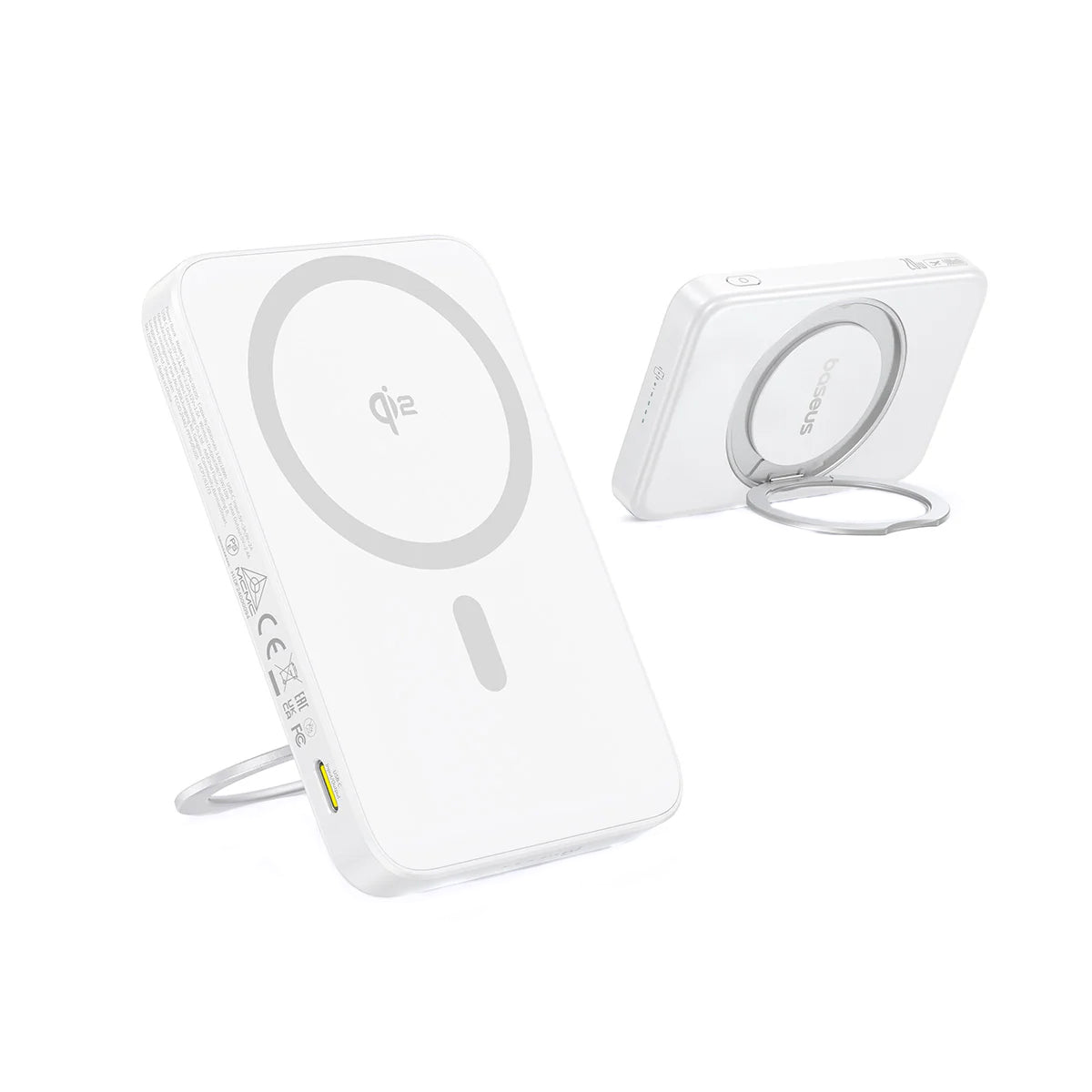 Baseus PicoGo langaton ulkoinen akku, 5000mAh, 20W, PD + FQI, 1 x QI - 1 x USB-C, Valkoinen P10076800213-01