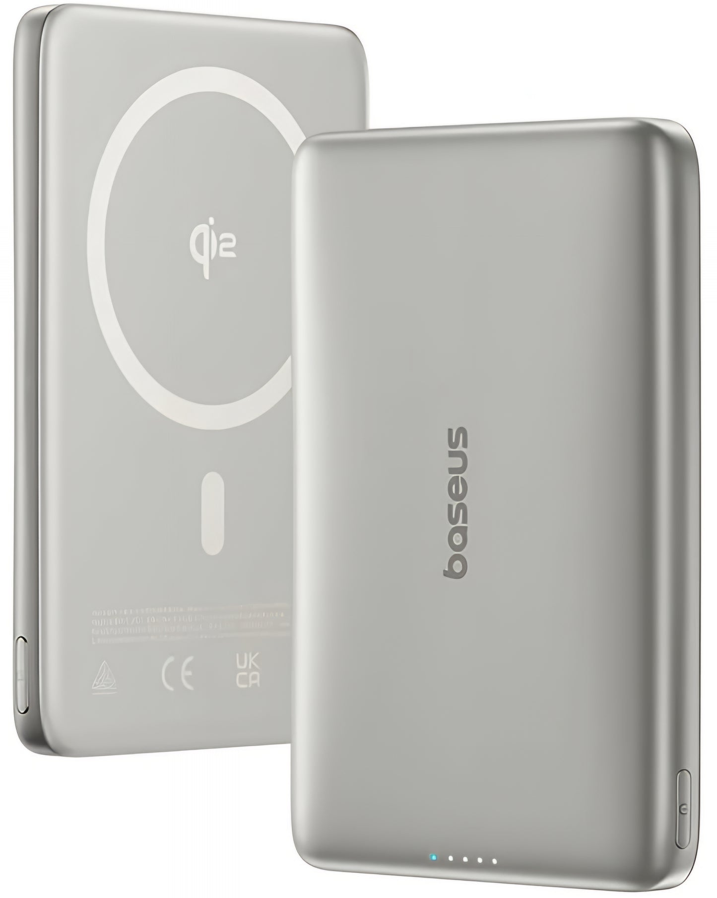 Baseus PicoGo AM41 Ulkoinen Langaton Akku, 10000mAh, 27W, PD + FQI, 1 x QI - 1 x USB-C, Beige E0027203
