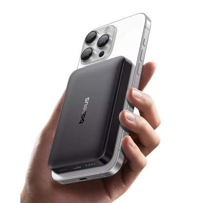 Baseus Enerfill FM12 langaton ulkoinen akku, 10000mAh, 22.5W, PD + FQI, 1 x QI - 1 x USB-C, Musta E0028500