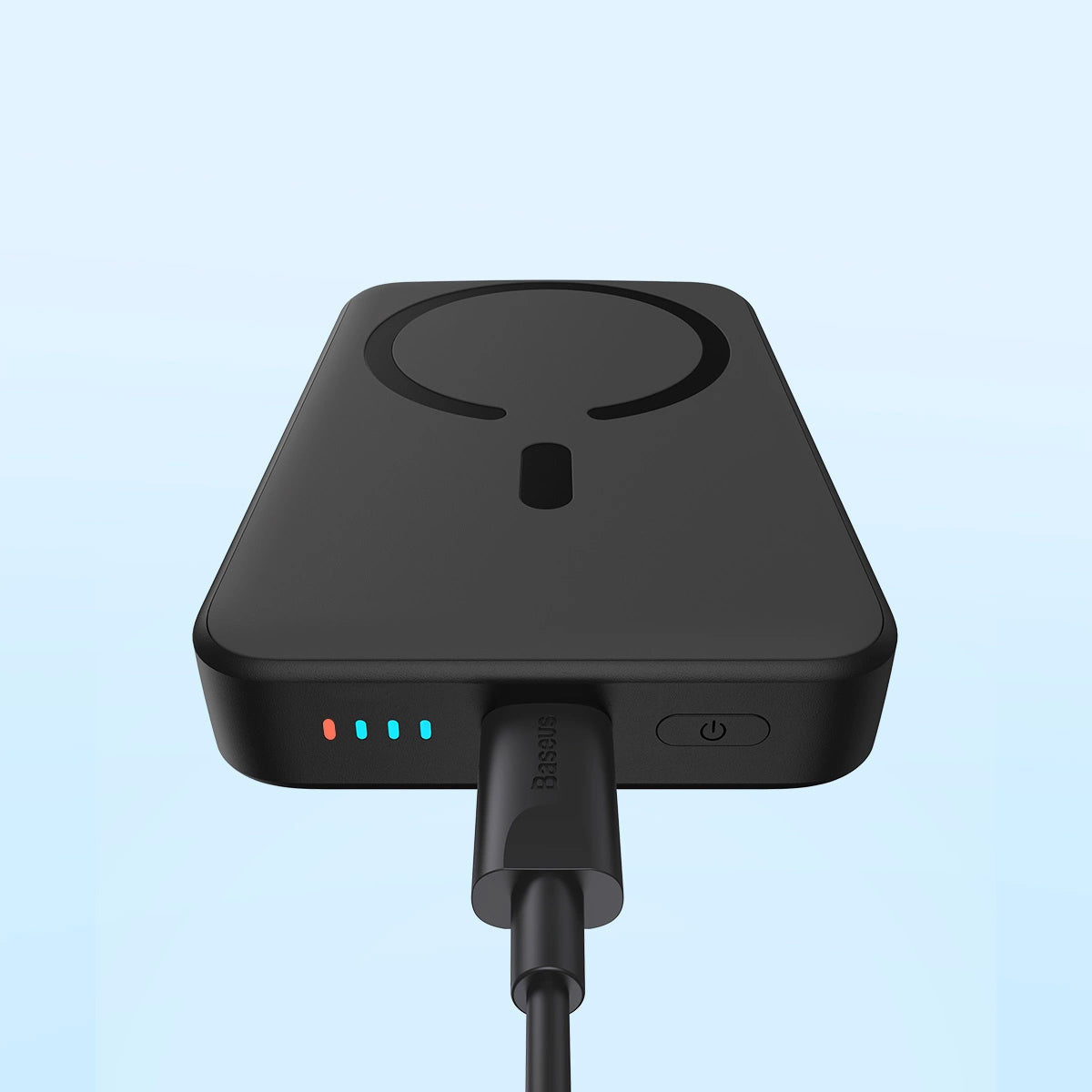 Langaton Baseus Magnetic Mini -ulkoinen akku, 10000mAh, 20W, PD + FQI, 1 x QI - 1 x USB-C, musta PPCX070001