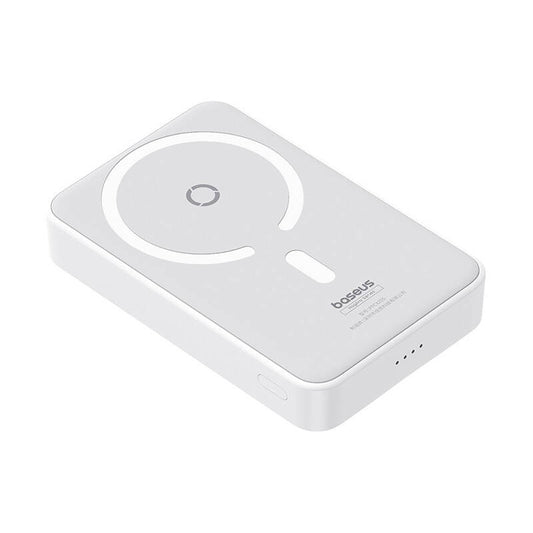 Baseus MagPro PPCXZ05 langaton ulkoinen akku, 5000mAh, 20W, PD + FQI, 1 x QI - 1 x USB-C, Valkoinen P10064101223-00