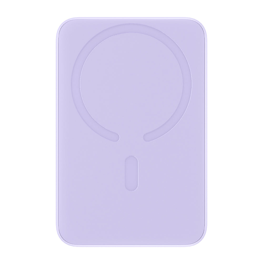 Baseus Magnetic Mini langaton ulkoinen akku, 10000mAh, 20W, PD + FQI, 1 x QI - 1 x USB-C, Violetti PPCX110105