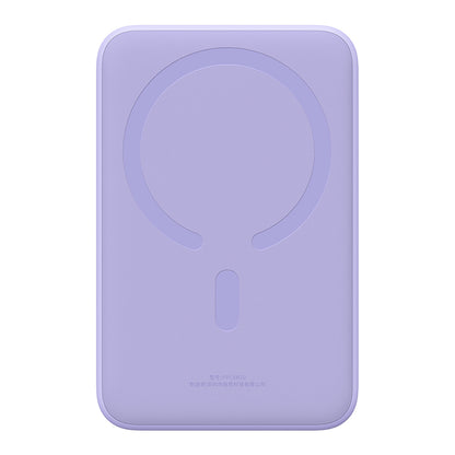 Langaton Baseus Magnetic Mini -ulkoinen akku, 20000mAh, 20W, PD + FQI, 1 x QI - 1 x USB-C, Violetti PPCX150005