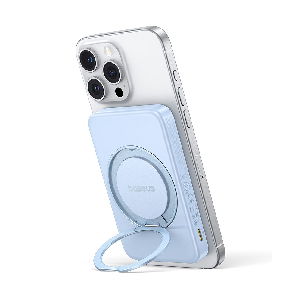 Baseus PicoGo langaton ulkoinen akku, 5000mAh, 20W, PD + FQI, 1 x QI - 1 x USB-C, Sininen P10076800313-00