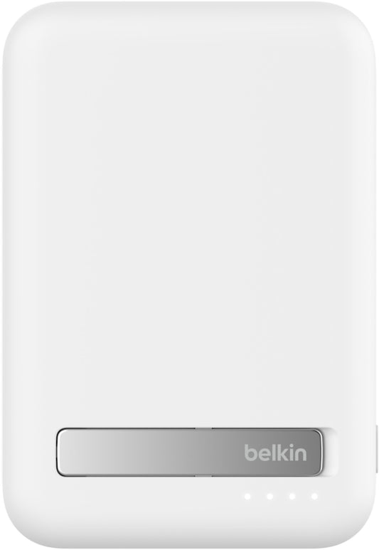 Belkin BoostCharge Pro langaton ulkoinen akku jalustalla, 10000mAh, 15W, FQI, 1 x QI - 1 x USB-C, Valkoinen BPD008btWH