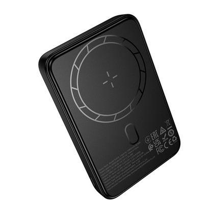 Langaton ulkoinen akku Borofone BJ82A Dawn, 10000mAh, 22.5W, QC + PD + FQI, 1 x QI - 1 x USB-A - 1 x USB-C, Musta