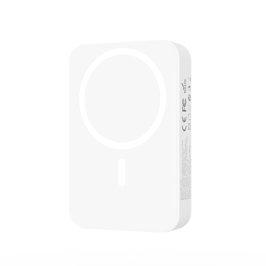 Langaton ulkoinen akku BWOO BO-P59, 10000mAh, 20W, PD + QI, 1 x QI - 1 x USB-C, Valkoinen