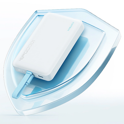 Langaton ulkoinen akku Cuktech CP132ML, 10000mAh, 22,5W, PD + QI, 2 x USB-C, Valkoinen