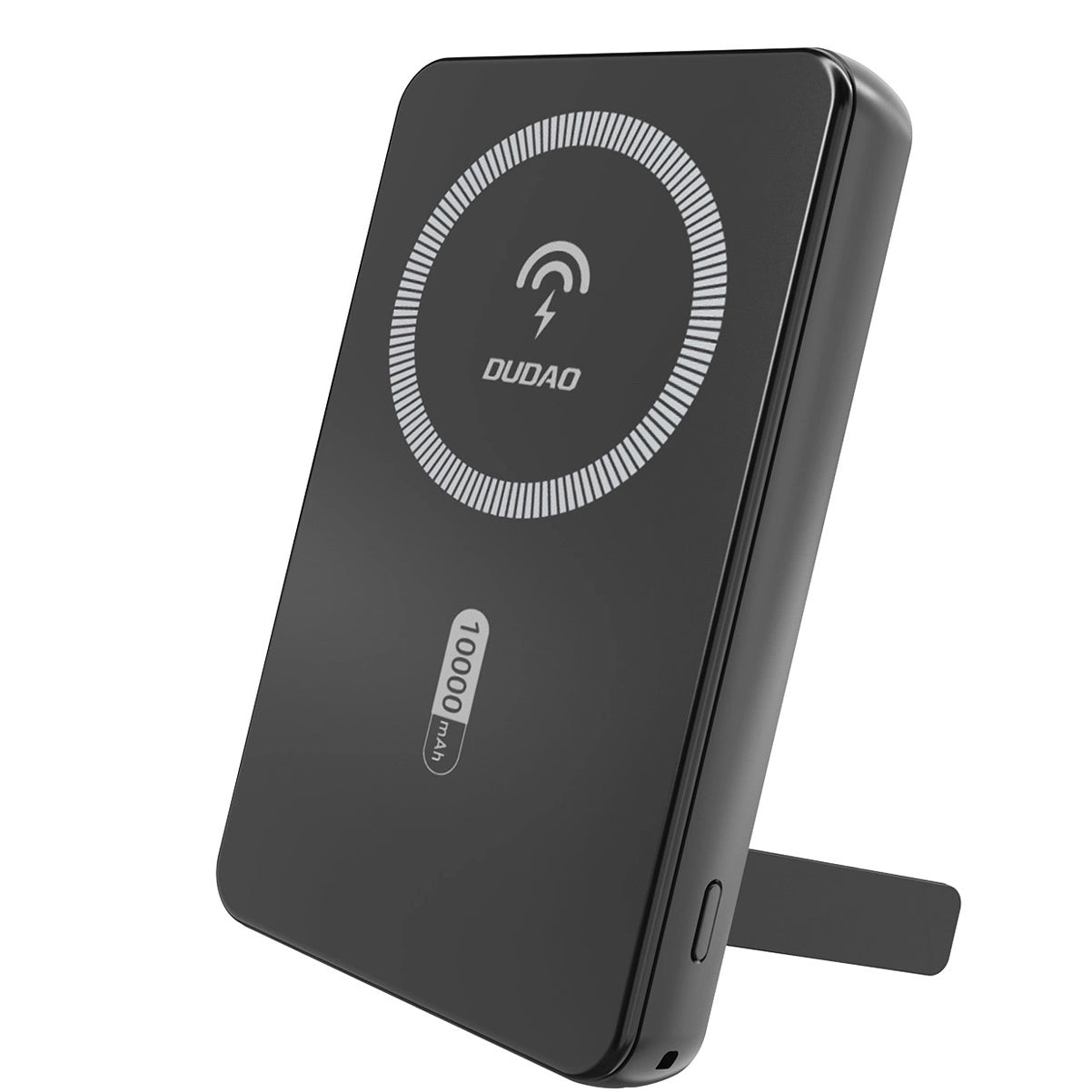 Dudao K14S+ langaton ulkoinen akku, 10000mAh, 22.5W, QC + PD + FQI, 1 x QI - 1 x USB-A - 1 x USB-C, Musta